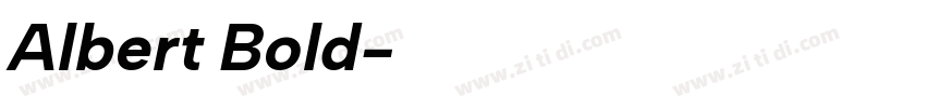 Albert Bold字体转换